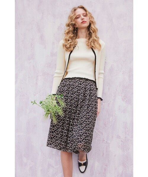 TOCCA 消臭 洗える RIBBON MEADOW スカートロング サイズ4 TOCCA（トッカ） スカート RIBBON AND RIBBON スカート : ZOZOTOWN