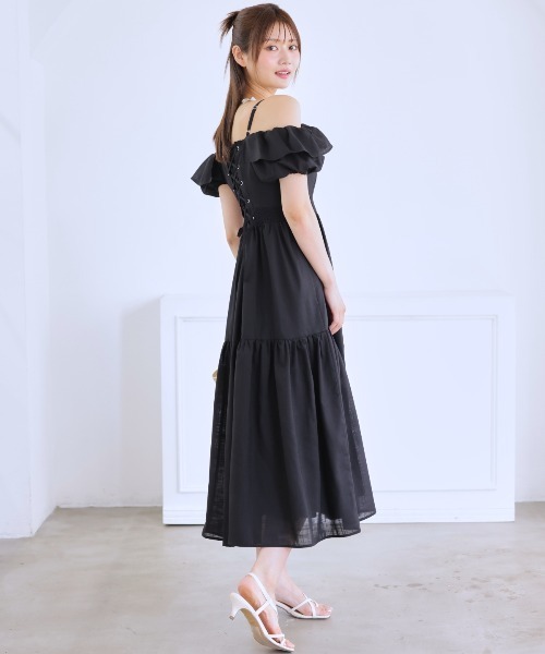AND COUTURE（アンドクチュール） ワンピース 夏 半袖 バックレース