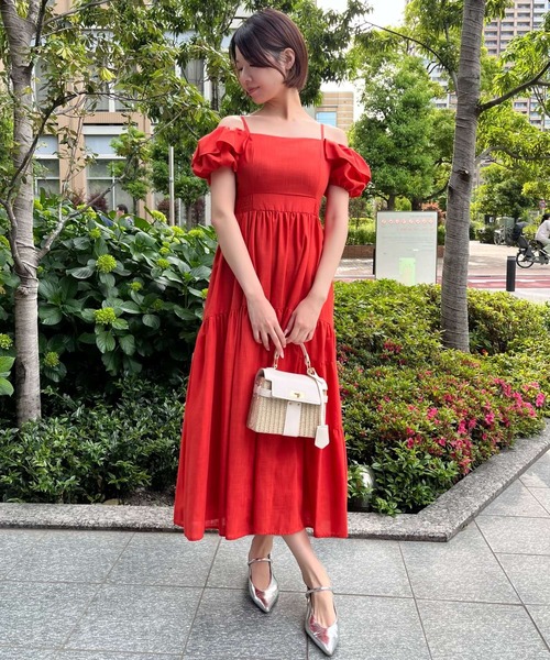 AND COUTURE（アンドクチュール） ワンピース 夏 半袖 バックレース