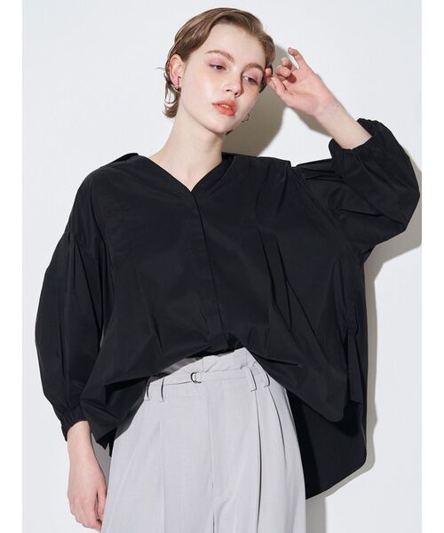 ELENDEEK（エレンディーク） ブラウス シャツ スキッパーボリューム