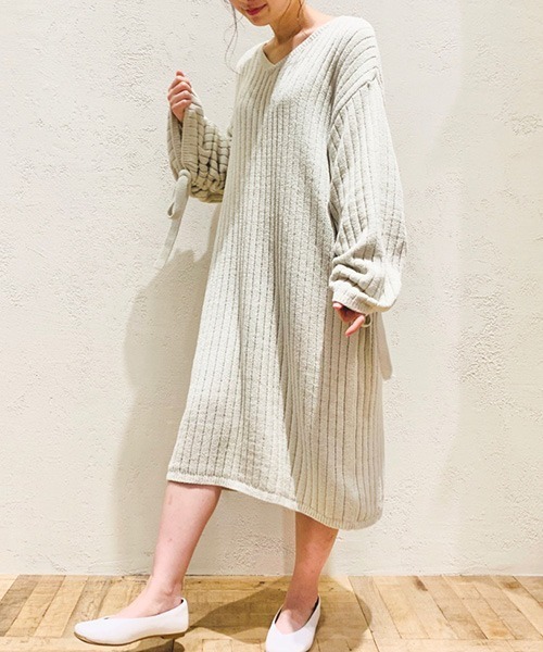 gelato pique（ジェラートピケ） ニットワンピース ONE SIZE ピンク