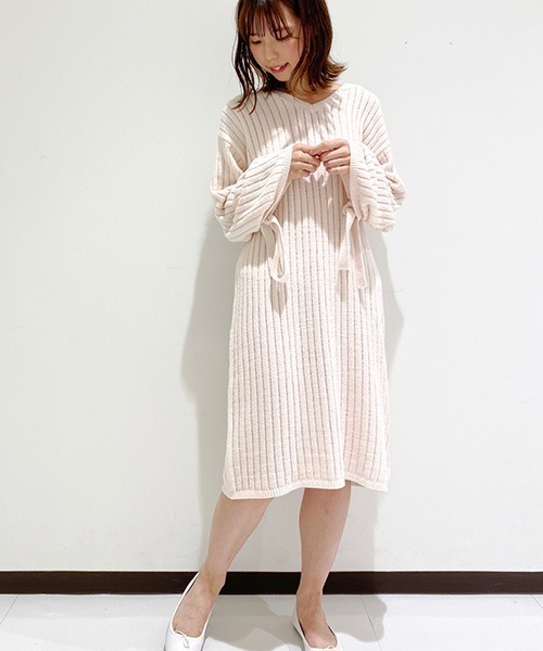 gelato pique（ジェラートピケ） ニットワンピース ONE SIZE ピンク