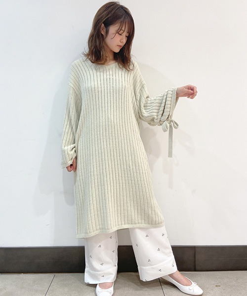 gelato pique（ジェラートピケ） ニットワンピース ONE SIZE ピンク