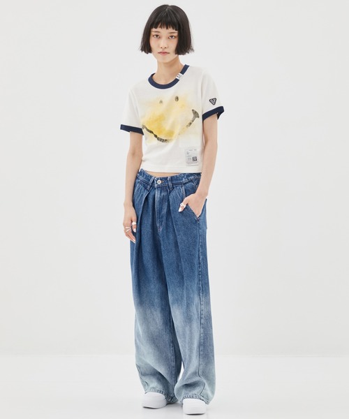 解体と再生! MIHARA YASUHIRO スマイルフェイス コットンTシャツ MAISON MIHARA YASUHIRO tシャツ 「MIHARA YASUHIRO/ミハラ