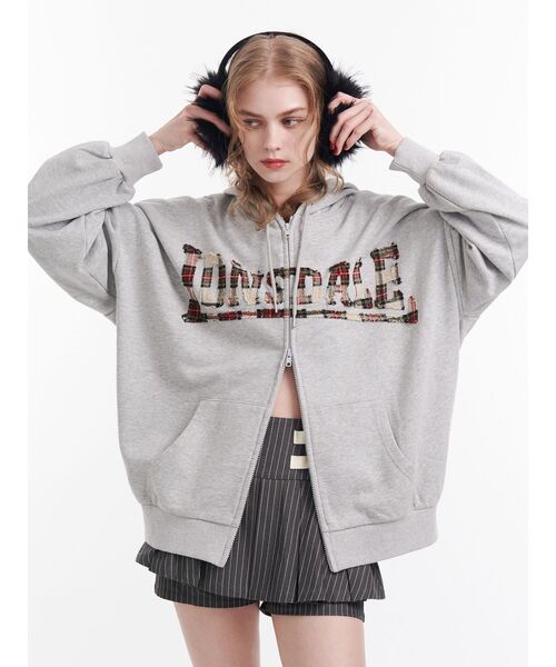 パーカー 「LONSDALE×jouetie」ロゴZIPフーディー レディース
