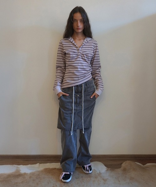 SCULPTOR（スカルプター） ポロシャツ ポロ Shirring Tennis Shirt