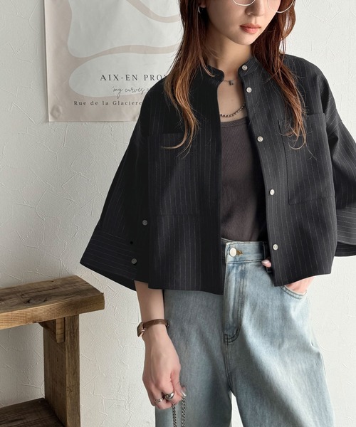 「classicalelf」 7分袖ブラウス LARGE ブラック レディース