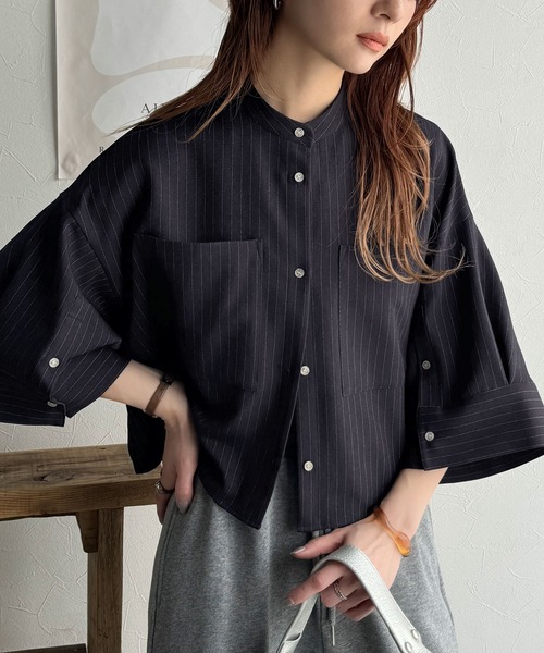 「classicalelf」 7分袖ブラウス LARGE ブラック レディース