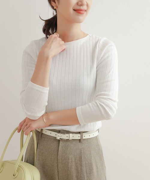 「URBAN RESEARCH DOORS」 長(zhǎng)袖カットソー MEDIUM ホワイト レディース