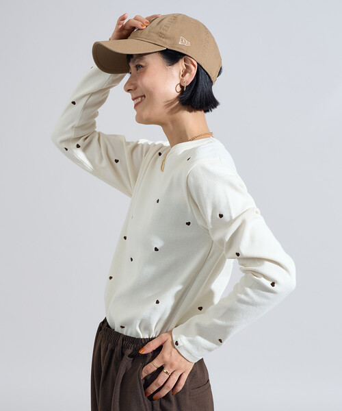 FREAK'S STORE（フリークスストア） tシャツ ミニハート刺繍 ロンT