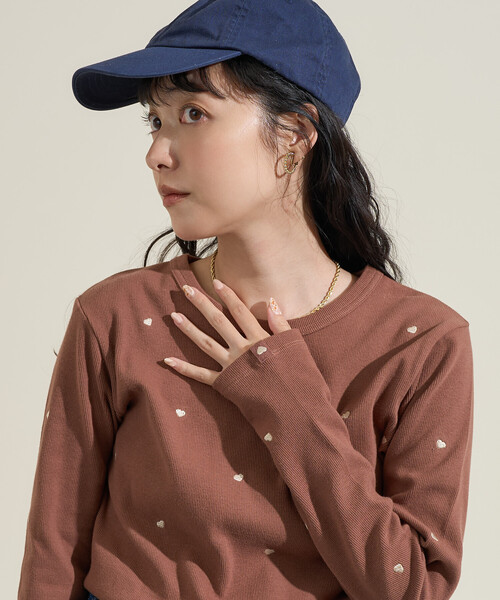 FREAK'S STORE（フリークスストア） tシャツ ミニハート刺繍 ロンT