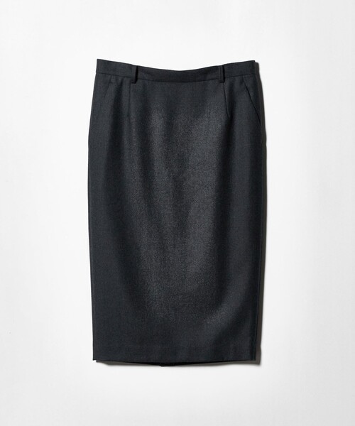 6 スカート 「6(ROKU)」フラノ グレー タイトスカート : ZOZOTOWN