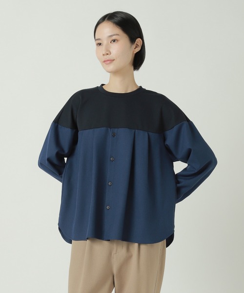 ZUCCa（ズッカ） ブラウス シャツ シャツドッキングジャージィー 