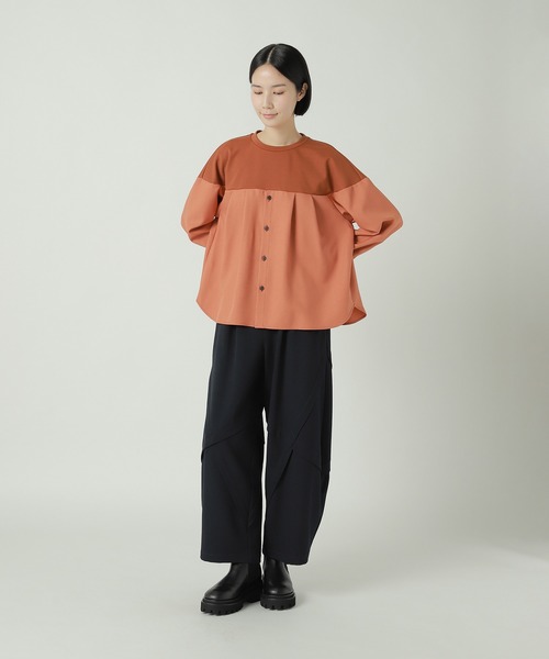 ZUCCa（ズッカ） ブラウス シャツ シャツドッキングジャージィー