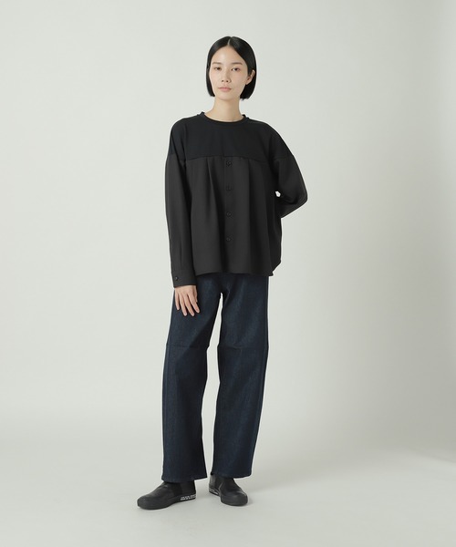 ZUCCa（ズッカ） ブラウス シャツ シャツドッキングジャージィー 