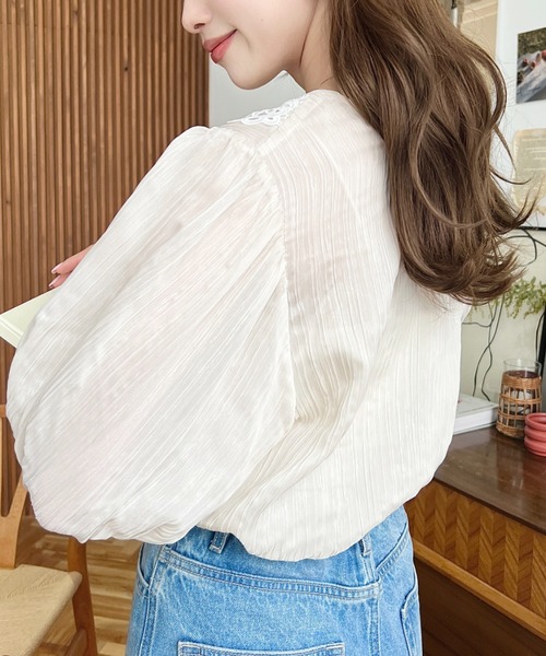 「moment+」 半袖ブラウス M ナチュラル レディース_画像2