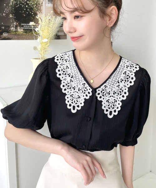 「moment+」 半袖ブラウス M ナチュラル レディース_画像8