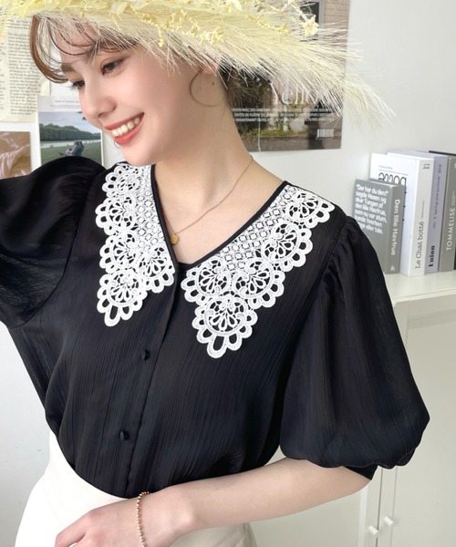 「moment+」 半袖ブラウス M ナチュラル レディース_画像9