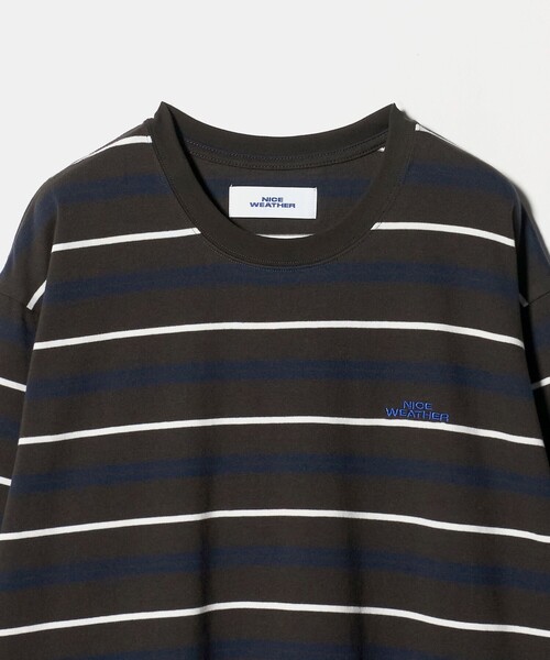 NICE WEATHER tシャツ 「NICE WEATHER」ボーダー ロングスリーブ T