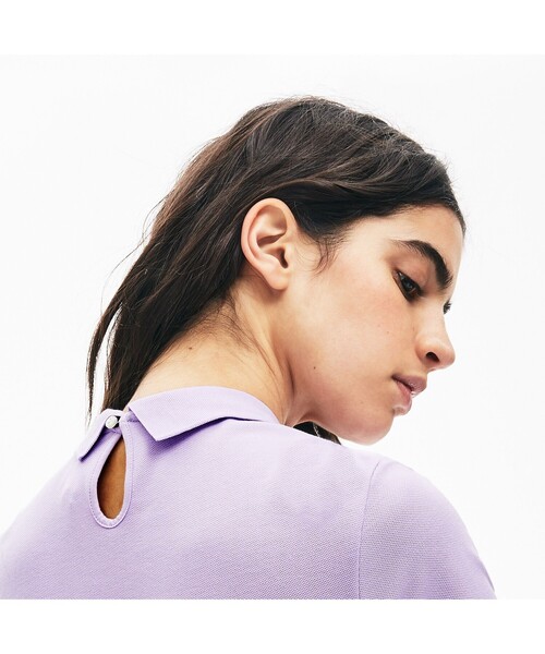 「LACOSTE L!VE」 半袖ポロシャツ 38 ブラック レディース_画像2