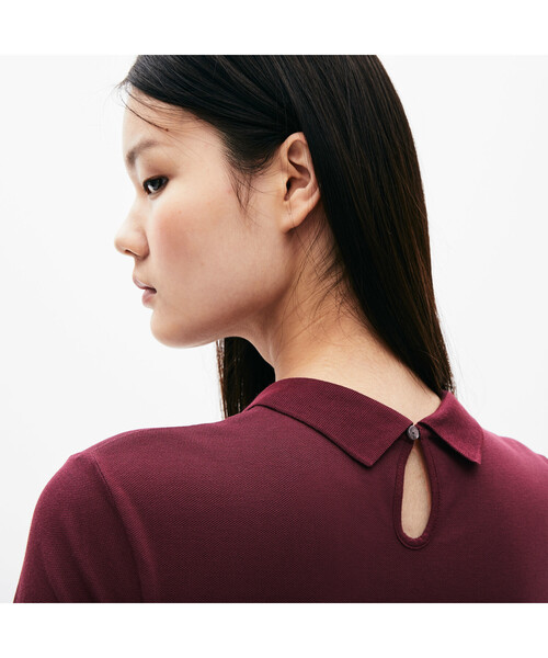 「LACOSTE L!VE」 半袖ポロシャツ 38 ブラック レディース_画像9