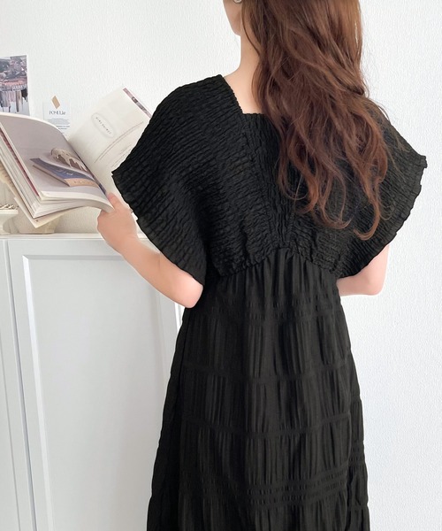 「mily bilet」 半袖ワンピース MEDIUM ブラウン レディース_画像6