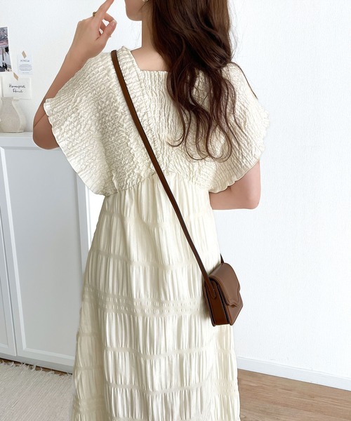 「mily bilet」 半袖ワンピース MEDIUM ブラウン レディース_画像9