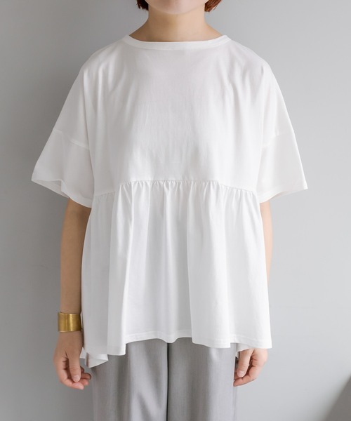 「PUAL CE CIN」 「Du noir」半袖カットソー FREE ブラック レディース_画像2