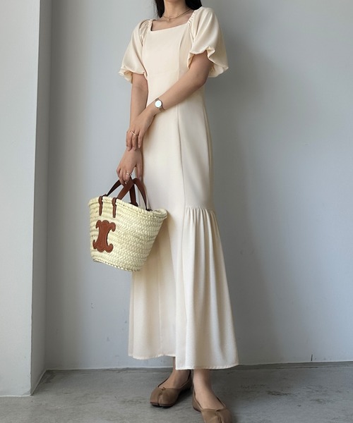 「Louere」 半袖ワンピース SMALL ブラック レディース_画像6