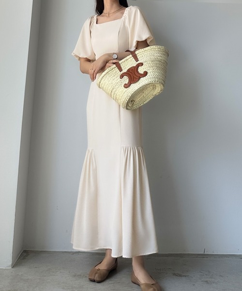 「Louere」 半袖ワンピース SMALL ブラック レディース_画像8