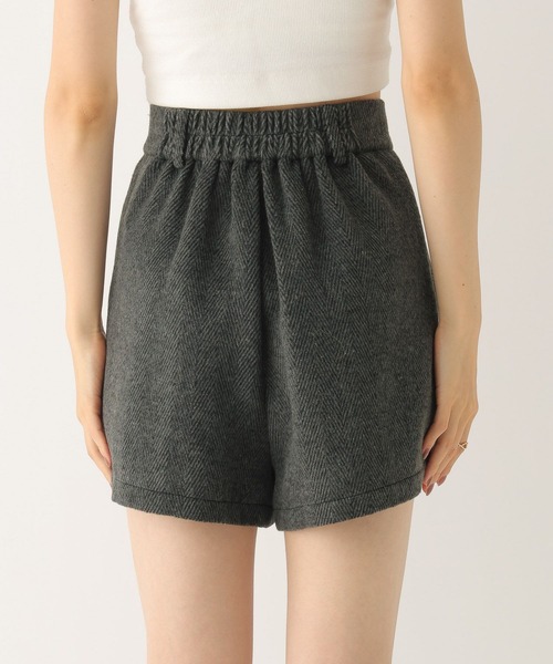 Heather(ヘザー) パンツ ハイウエストヘリンボーンショートパンツ Heather(ヘザー) パンツ ハイウエストヘリンボーンショートパンツ