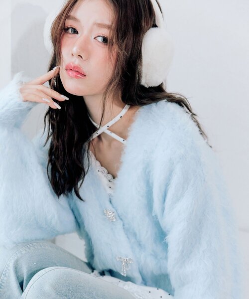 OLIVE des OLIVE（オリーブデオリーブ） カーディガン snow short