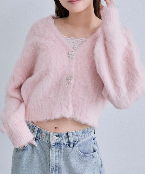 OLIVE des OLIVE（オリーブデオリーブ） カーディガン snow short