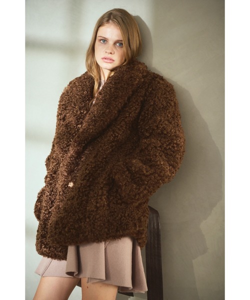 Estella.K コート アウター Gilda Belted Shearing Coat モンゴリアン