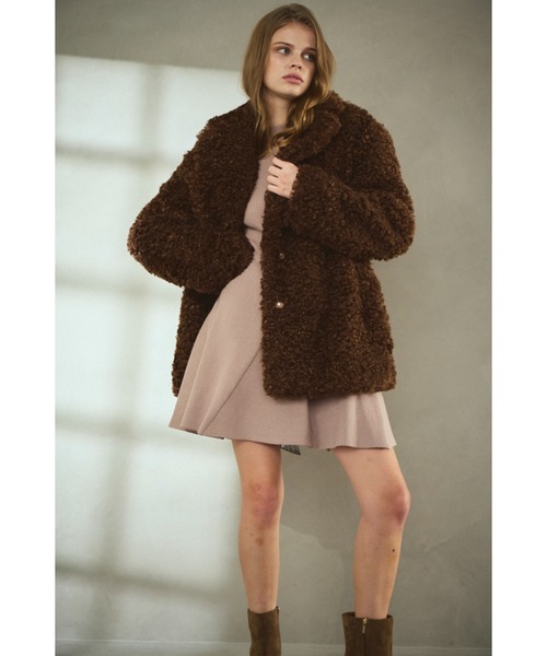 Estella.K コート アウター Gilda Belted Shearing Coat モンゴリアン