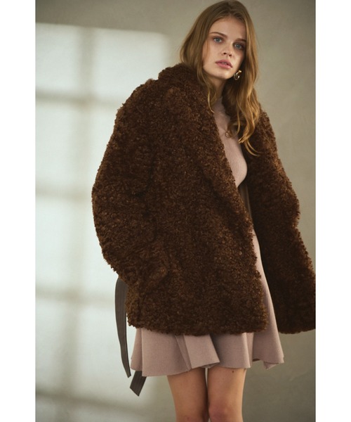 Estella.K コート アウター Gilda Belted Shearing Coat モンゴリアン