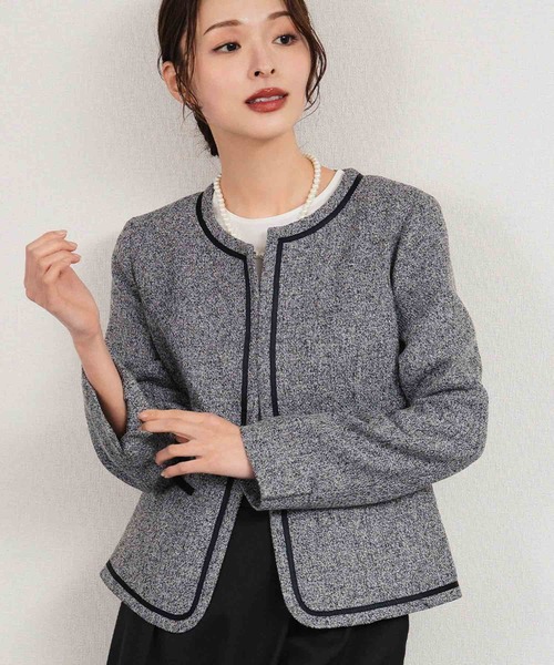 24AW♡新品✨ドレステリア フリンジツイードジャケット 銀ボタン 完売品 38 24AW♡新品✨ドレステリア フリンジツイードジャケット 銀ボタン 完売