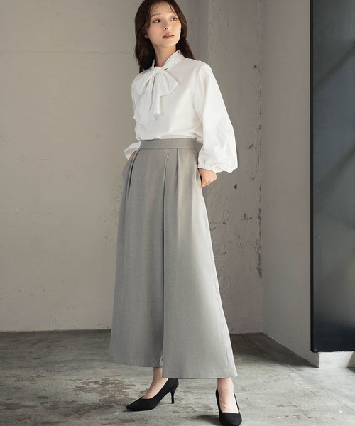 希少5L/4XL相当【ハンガー・ガーメント付き】フェラガモツイードジャケット Flolia（フロリア） セットアップ ノーカラー ツイードジャケット 巻き