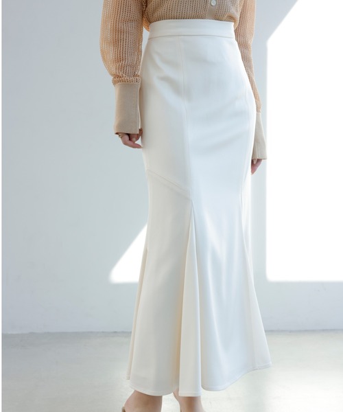 anuans（アニュアンス） ロングスカート MEDIUM ホワイト レディース