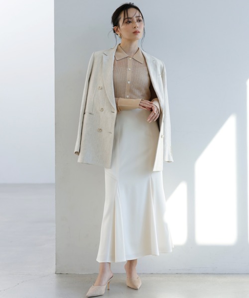 anuans（アニュアンス） ロングスカート MEDIUM ホワイト レディース