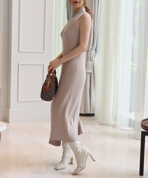 「ROYAL PARTY」 ノースリーブワンピース FREE ベージュ レディース_画像7