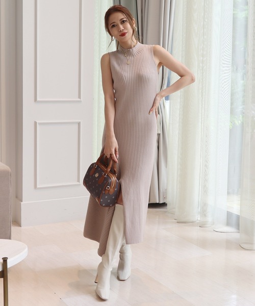 「ROYAL PARTY」 ノースリーブワンピース FREE ベージュ レディース_画像8