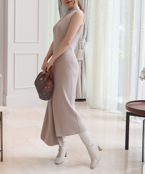 「ROYAL PARTY」 ノースリーブワンピース FREE ベージュ レディース_画像9