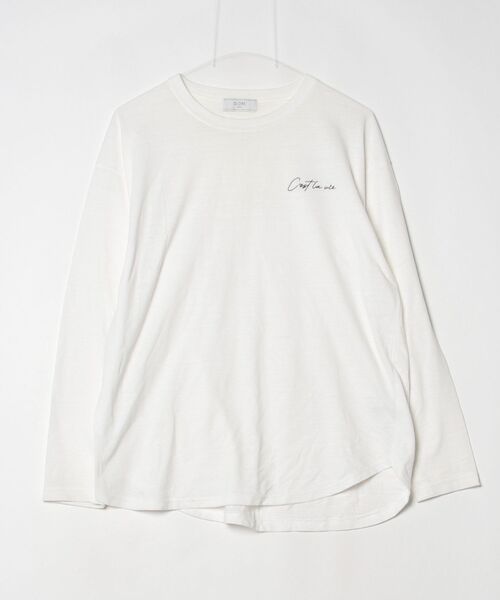 スローブイエナ ホワイト レース裾 長袖カットソー FREEサイズ SLOBE IENA（スローブイエナ） 長袖カットソー FREE ホワイト