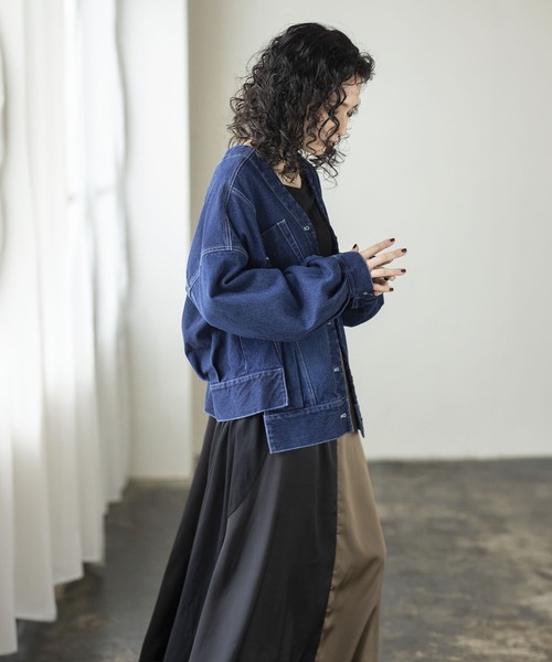 「OSMOSIS」 7分袖ワンピース ONE SIZE ブラック レディース_画像5