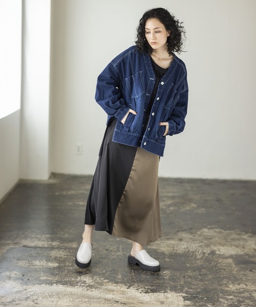 「OSMOSIS」 7分袖ワンピース ONE SIZE ブラック レディース_画像7