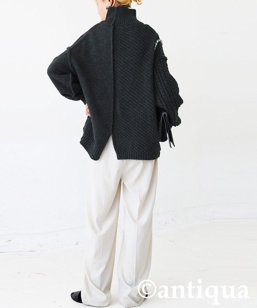 新品未使用　タグ付き　ニットプルオーバー　黒 N.O.R.C レディース ニット ファンクションイージーニットプルオーバー