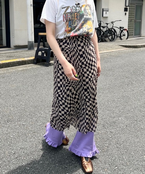 「SANSeLF」 ロングスカート FREE ベージュ レディース_画像4