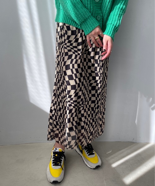 「SANSeLF」 ロングスカート FREE ベージュ レディース_画像6