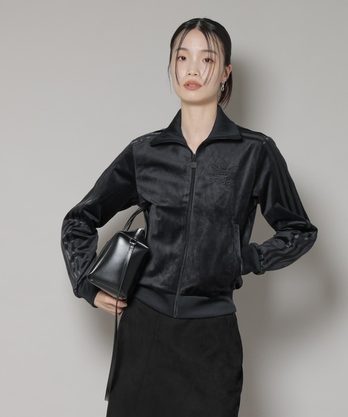 未使用 タグ付き adidas VELVET TRACK JACKET 黒/M adidas（アディダス） ブルゾン アウター adidas/VELVET TRACK JAKET